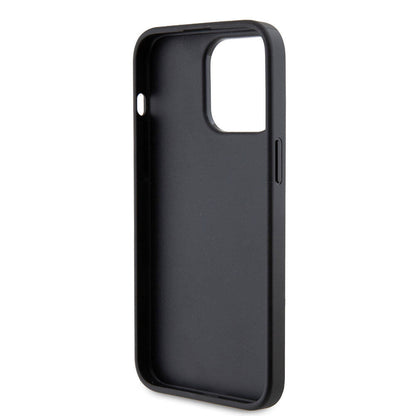iPhone 15 Pro Max Kılıf Karl Lagerfeld Kartlıklı Metal Logo Orjinal Lisanslı Kapak