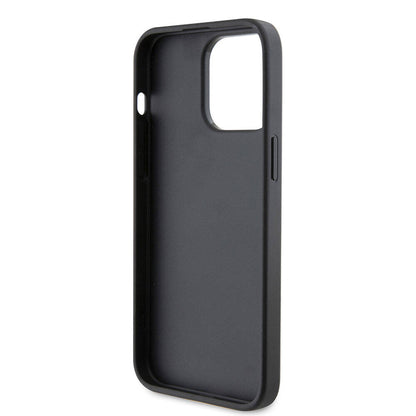 iPhone 15 Pro Max Kılıf Karl Lagerfeld Kartlıklı Saffiano K&L Patch Orjinal Lisanslı Kapak