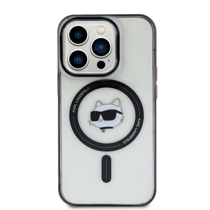 iPhone 15 Pro Max Kılıf Karl Lagerfeld M-safe Şarj Özellikli IML Choupette Orjinal Lisanslı Kapak