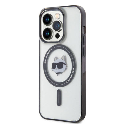 iPhone 15 Pro Max Kılıf Karl Lagerfeld M-safe Şarj Özellikli IML Choupette Orjinal Lisanslı Kapak