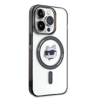 iPhone 15 Pro Max Kılıf Karl Lagerfeld M-safe Şarj Özellikli IML Choupette Orjinal Lisanslı Kapak