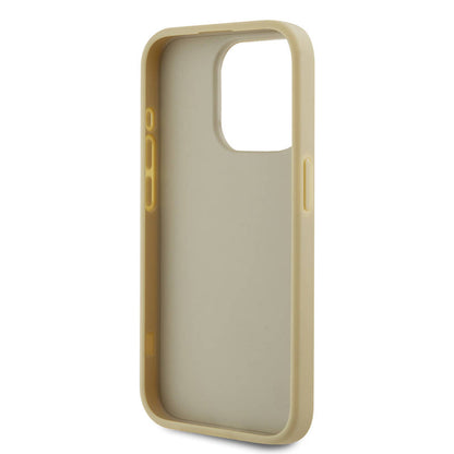 iPhone 15 Pro Max Kılıf Karl Lagerfeld Orjinal Lisanslı 3D KL Yazılı Tüylü Arka Yüzey Saffiano Rhinestones Kapak