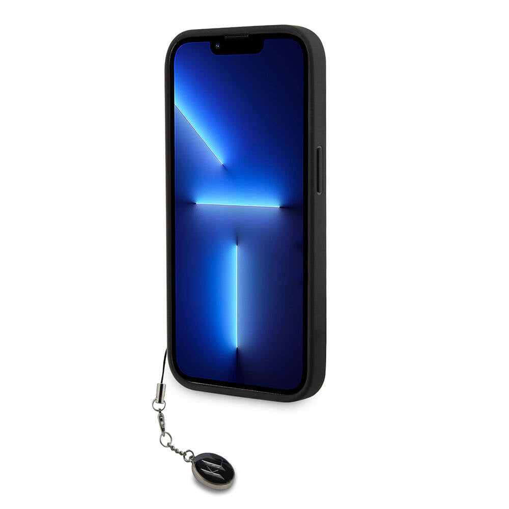 iPhone 15 Pro Max Kılıf Karl Lagerfeld Orjinal Lisanslı Anahtarlıklı Taşlı KL Yazılı Saffiano Rhinestones Kapak