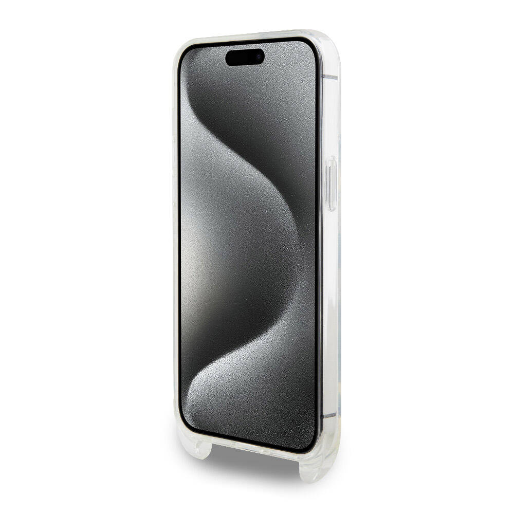 iPhone 15 Pro Max Kılıf Karl Lagerfeld Orjinal Lisanslı Boyun Askılı Karl İkonik Crossbody Kapak