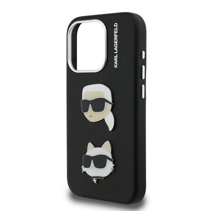 iPhone 15 Pro Max Kılıf Karl Lagerfeld Orjinal Lisanslı K&C Heads Pin Kapak