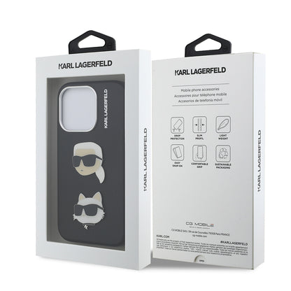 iPhone 15 Pro Max Kılıf Karl Lagerfeld Orjinal Lisanslı K&C Heads Pin Kapak