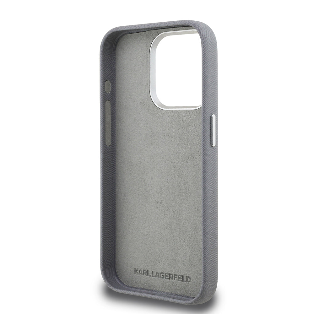 iPhone 15 Pro Max Kılıf Karl Lagerfeld Orjinal Lisanslı K&C Heads Pin Kapak