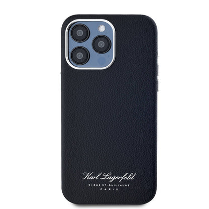 iPhone 15 Pro Max Kılıf Karl Lagerfeld Orjinal Lisanslı KL Yazılı Hotel Kapak