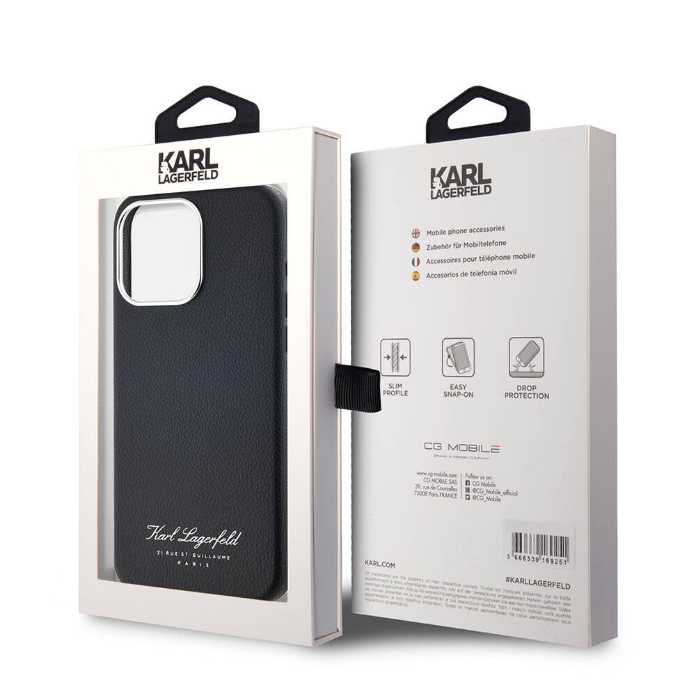 iPhone 15 Pro Max Kılıf Karl Lagerfeld Orjinal Lisanslı KL Yazılı Hotel Kapak
