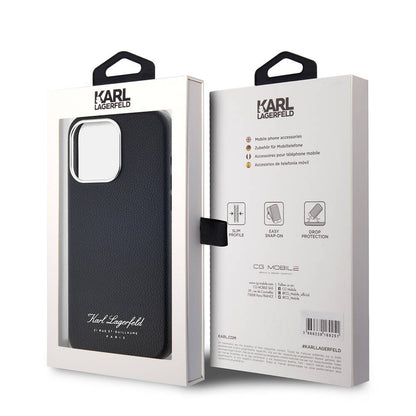 iPhone 15 Pro Max Kılıf Karl Lagerfeld Orjinal Lisanslı KL Yazılı Hotel Kapak
