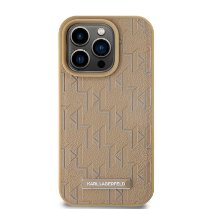 iPhone 15 Pro Max Kılıf Karl Lagerfeld Orjinal Lisanslı M-safe Şarj Özellikli KL Yazılı Hot Stamp Kapak