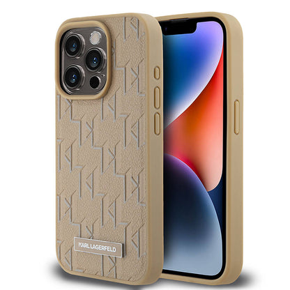 iPhone 15 Pro Max Kılıf Karl Lagerfeld Orjinal Lisanslı M-safe Şarj Özellikli KL Yazılı Hot Stamp Kapak