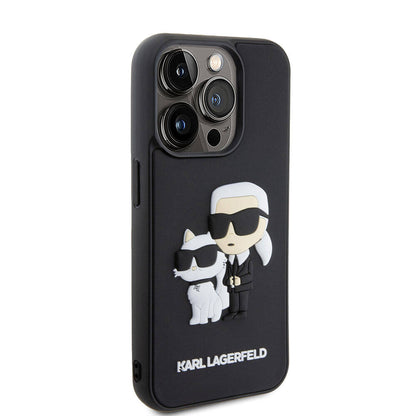 iPhone 15 Pro Max Kılıf Karl Lagerfeld Silikon 3D K&C Logo Orjinal Lisanslı Kapak