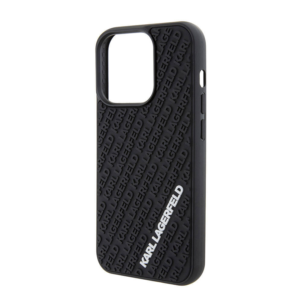 iPhone 15 Pro Max Kılıf Karl Lagerfeld Silikon 3D Multi Logo Orjinal Lisanslı Kapak