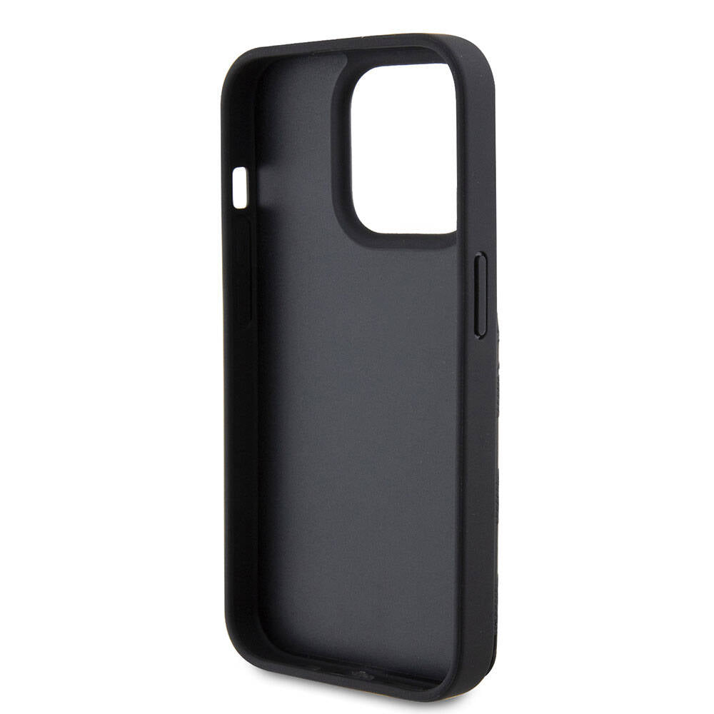 iPhone 15 Pro Max Kılıf Karl Lagerfeld Standlı Kartlıklı Saffiano Monogram Metal Logo Orjinal Lisanslı Kapak