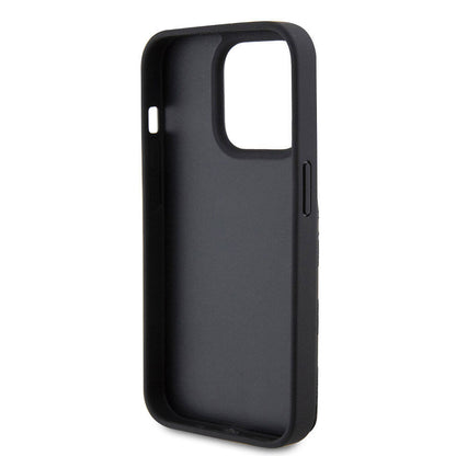 iPhone 15 Pro Max Kılıf Karl Lagerfeld Standlı Kartlıklı Saffiano Monogram Metal Logo Orjinal Lisanslı Kapak
