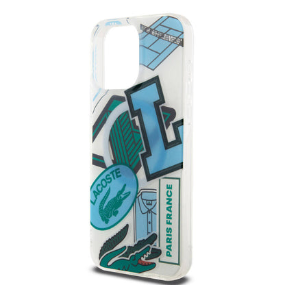 iPhone 15 Pro Max Kılıf Lacoste Orjinal Lisanslı M-safe Şarj Özellikli Çift Katmanlı Yamalar Desenli Kapak