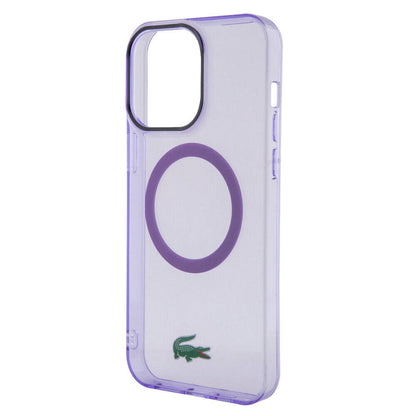 iPhone 15 Pro Max Kılıf Lacoste Orjinal Lisanslı M-safe Şarj Özellikli İkonik Timsah Logolu Hard Parme Kapak