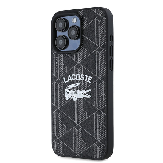 iPhone 15 Pro Max Kılıf Lacoste Orjinal Lisanslı M-safe Şarj Özellikli Mono Vintage Logo Kapak