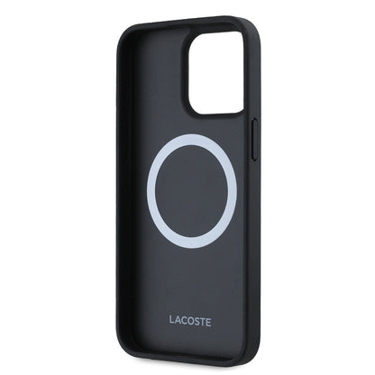 iPhone 15 Pro Max Kılıf Lacoste Orjinal Lisanslı M-safe Şarj Özellikli Mono Vintage Logo Kapak