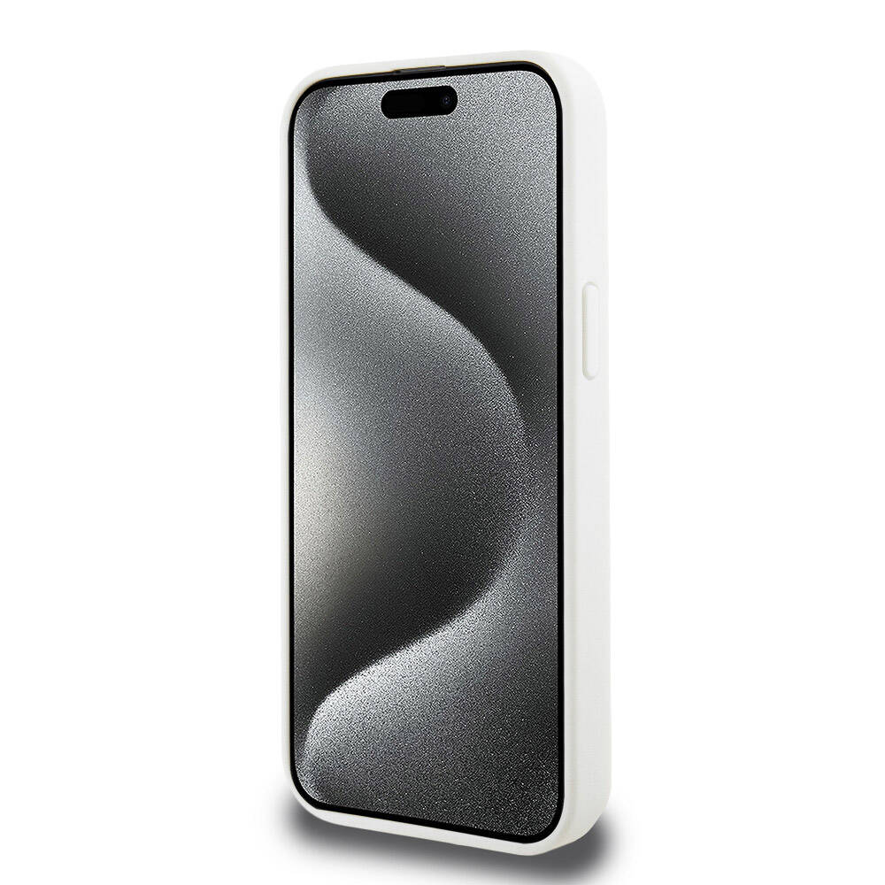 iPhone 15 Pro Max Kılıf Lacoste Orjinal Lisanslı M-safe Şarj Özellikli PU Deri Görünümlü Kartlıklı Karışık Monogram Desenli Kapak