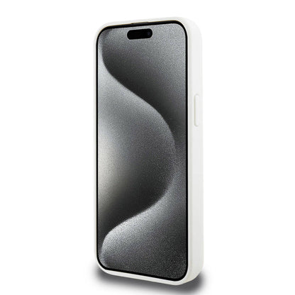 iPhone 15 Pro Max Kılıf Lacoste Orjinal Lisanslı M-safe Şarj Özellikli PU Deri Görünümlü Kartlıklı Karışık Monogram Desenli Kapak