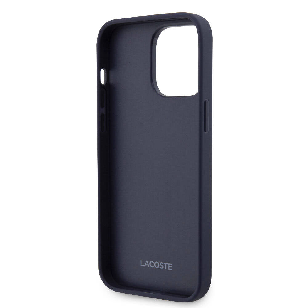 iPhone 15 Pro Max Kılıf Lacoste Orjinal Lisanslı M-safe Şarj Özellikli PU Deri Görünümlü Kartlıklı Karışık Monogram Desenli Kapak