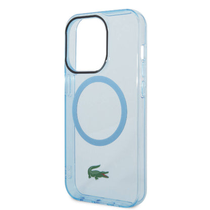 iPhone 15 Pro Max Kılıf Lacoste Orjinal Lisanslı M-safe Şarj Özellikli Transparan Timsah Logo Baskılı Kapak