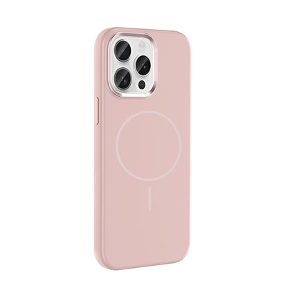 Apple iPhone 15 Pro Max Kılıf M-Safe Şarj Özellikli Metal Kamera Çerçeveli Zore Edi Silikon Kapak