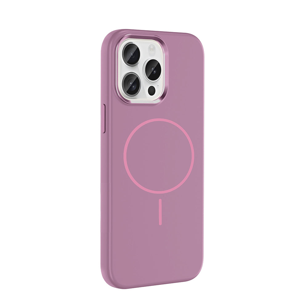Apple iPhone 15 Pro Max Kılıf M-Safe Şarj Özellikli Metal Kamera Çerçeveli Zore Edi Silikon Kapak