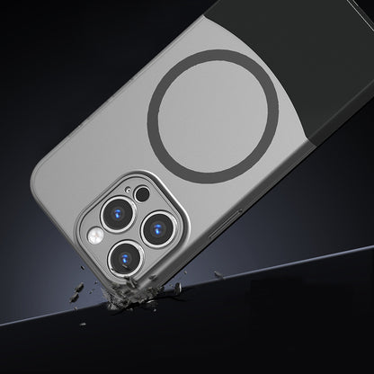 Apple iPhone 15 Pro Max Kılıf M-Safe Şarj Özellikli Mıknatıslı Zore Duble Kapak