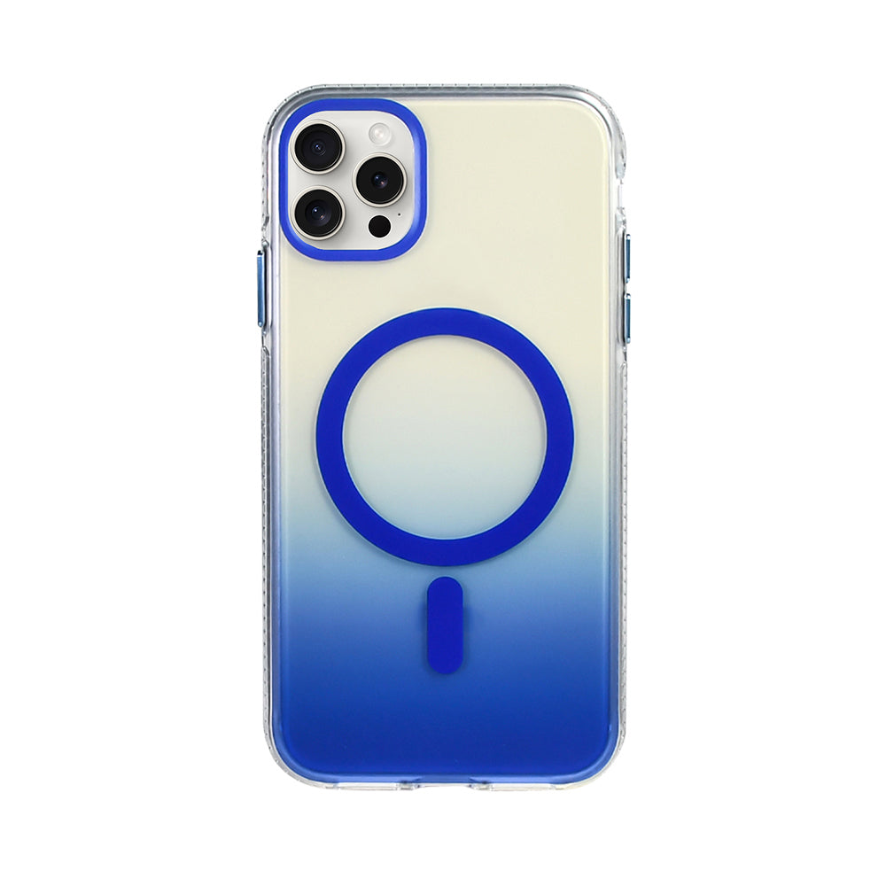 Apple iPhone 15 Pro Max Kılıf M-safe Şarj Özellikli Transparan Renk Geçişli Zore Toros Kapak