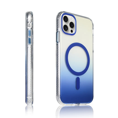 Apple iPhone 15 Pro Max Kılıf M-safe Şarj Özellikli Transparan Renk Geçişli Zore Toros Kapak