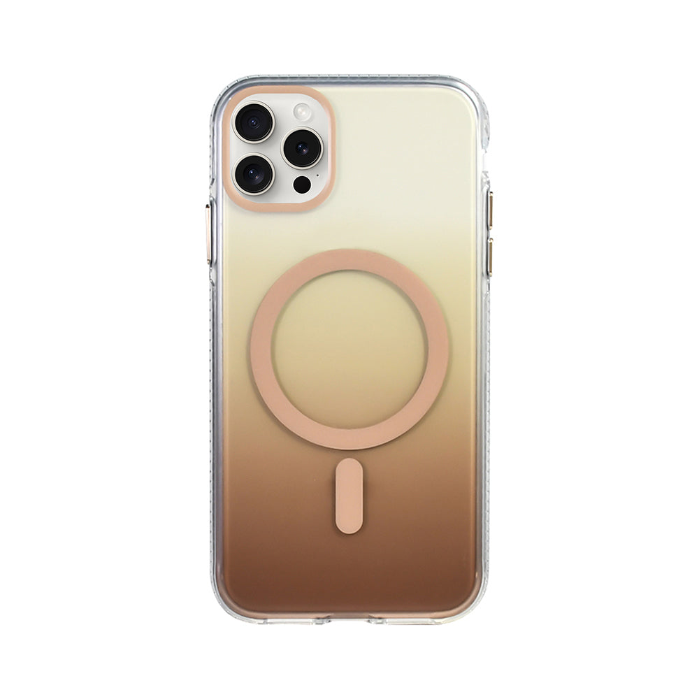 Apple iPhone 15 Pro Max Kılıf M-safe Şarj Özellikli Transparan Renk Geçişli Zore Toros Kapak