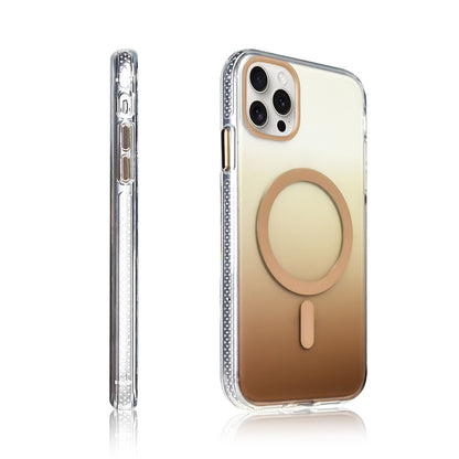 Apple iPhone 15 Pro Max Kılıf M-safe Şarj Özellikli Transparan Renk Geçişli Zore Toros Kapak