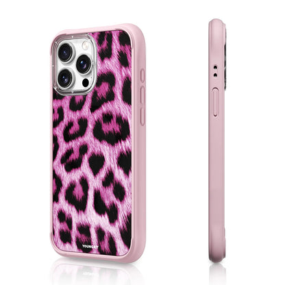 iPhone 15 Pro Max Kılıf M-safe Şarj Özellikli Youngkit Leopard Serisi Kapak