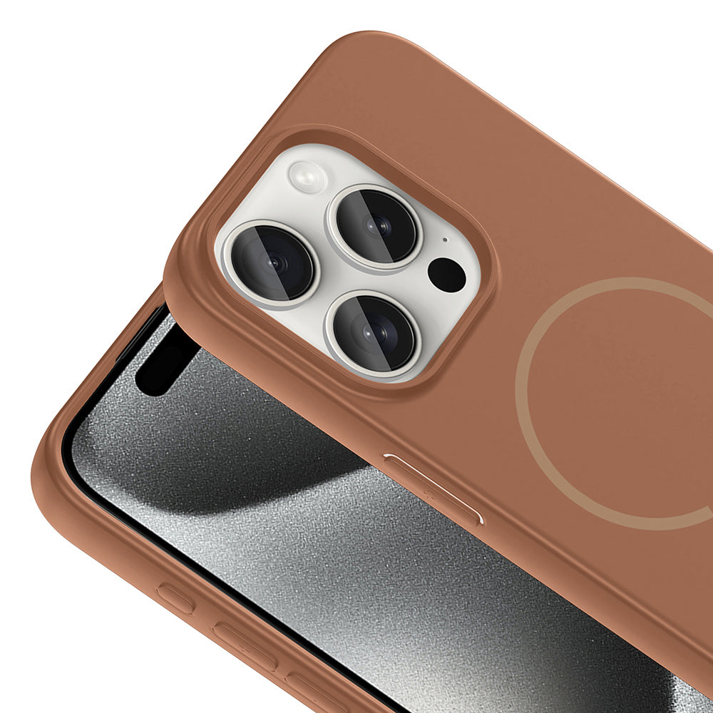 Apple iPhone 15 Pro Max Kılıf M-safe Şarj Özellikli Zore Meta Kapak