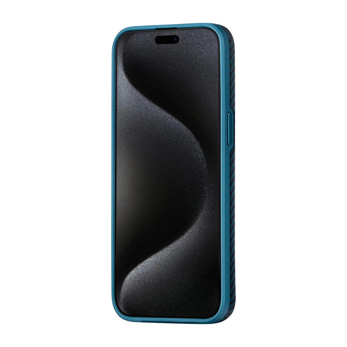 iPhone 15 Pro Max Kılıf M-safe Şarj Özellikli 1500D Aramid Fiber Pitaka Military-Grade Classic Serisi Black-Grey Twill Kapak