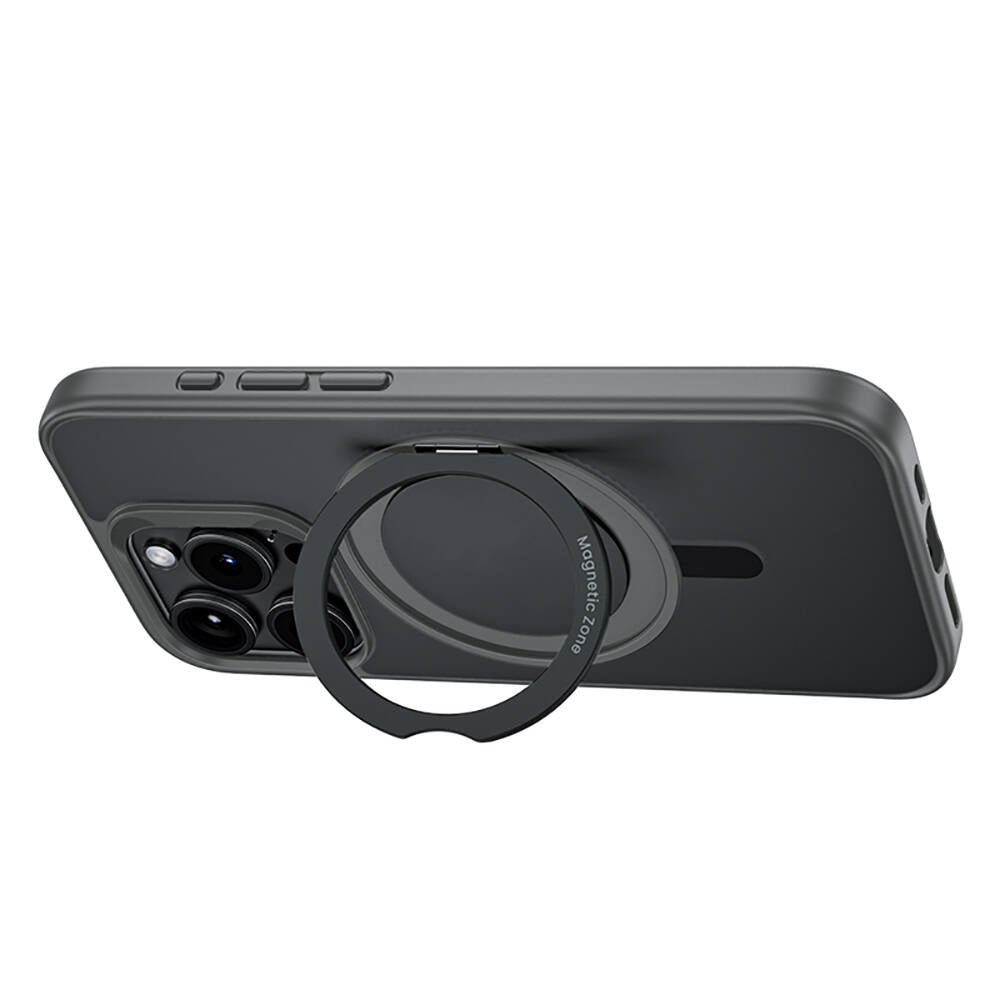iPhone 15 Pro Max Kılıf M-safe Şarj Özellikli 360° Dönebilen Benks Pop Stand Kapak