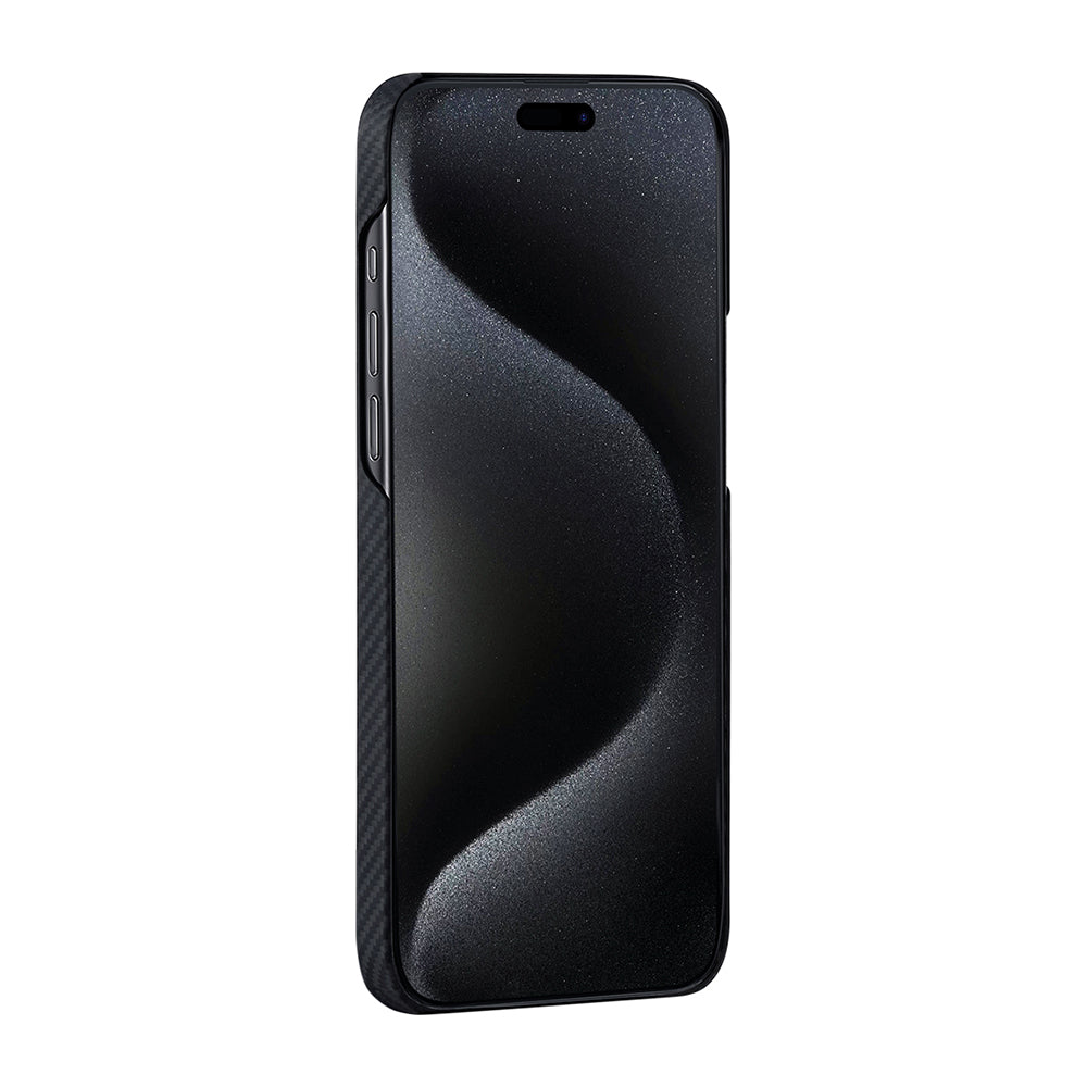 iPhone 15 Pro Max Kılıf M-safe Şarj Özellikli 600D Aramid Fiber Pitaka Tactile Woven Orchestra Serisi Rhapsody Kapak
