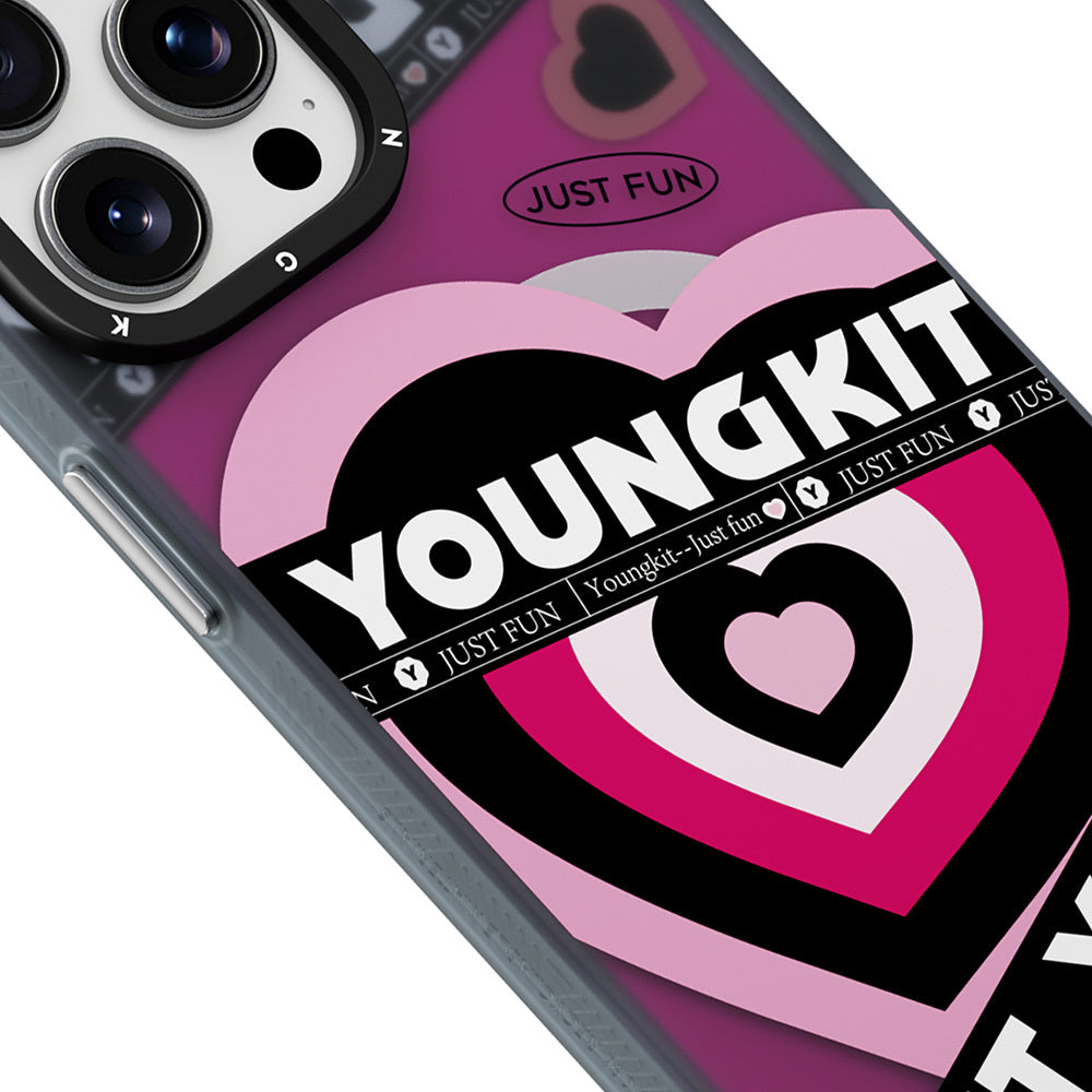 iPhone 15 Pro Max Kılıf M-safe Şarj Özellikli Airbagli Çift Katmanlı Youngkit Flipped Serisi Kapak