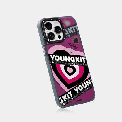 iPhone 15 Pro Max Kılıf M-safe Şarj Özellikli Airbagli Çift Katmanlı Youngkit Flipped Serisi Kapak