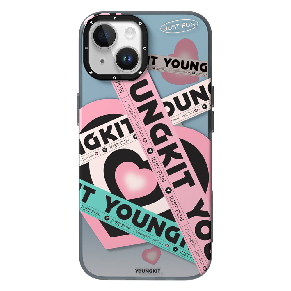 iPhone 15 Pro Max Kılıf M-safe Şarj Özellikli Airbagli Çift Katmanlı Youngkit Flipped Serisi Kapak