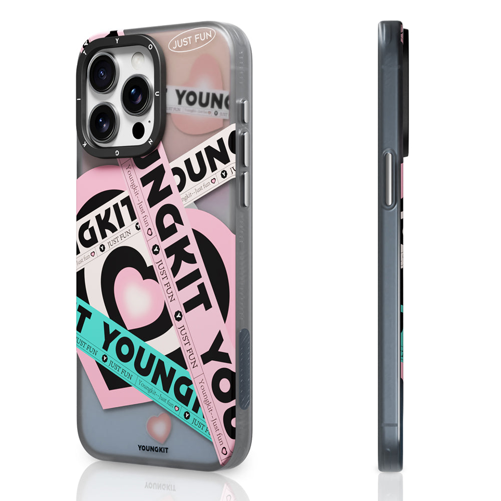 iPhone 15 Pro Max Kılıf M-safe Şarj Özellikli Airbagli Çift Katmanlı Youngkit Flipped Serisi Kapak