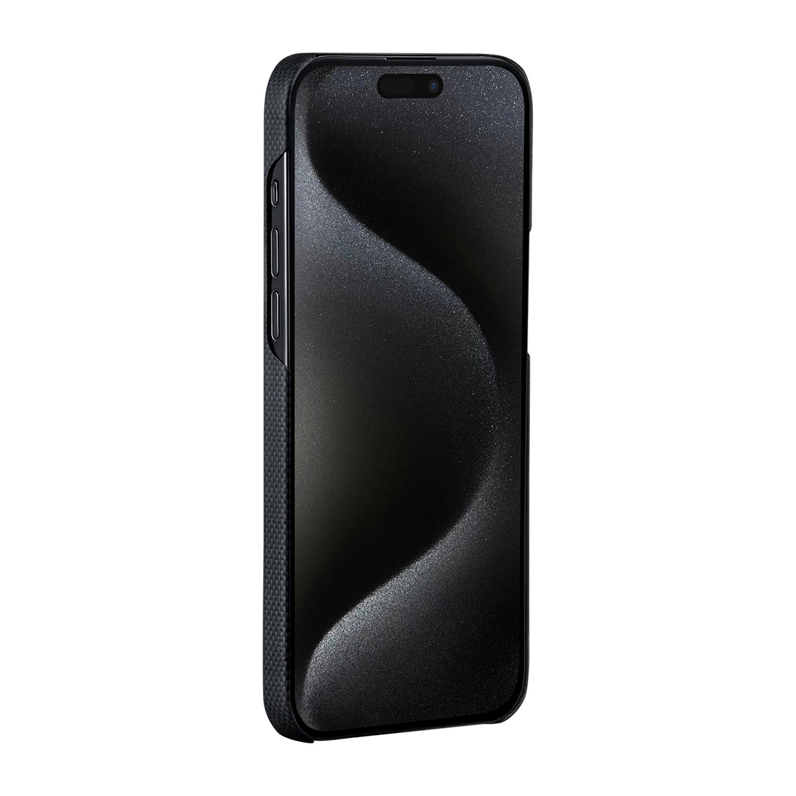 iPhone 15 Pro Max Kılıf M-safe Şarj Özellikli Aramid Fiber Pitaka Tactile Woven Break The Line Kapak