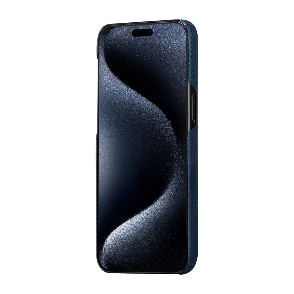 iPhone 15 Pro Max Kılıf M-safe Şarj Özellikli Aramid Fiber Pitaka Tactile Woven Starpeak Serisi Milky Way Galaxy Kapak