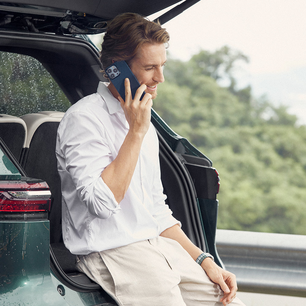 iPhone 15 Pro Max Kılıf M-safe Şarj Özellikli Aramid Fiber Pitaka Tactile Woven Starpeak Serisi Over The Horizon Kapak