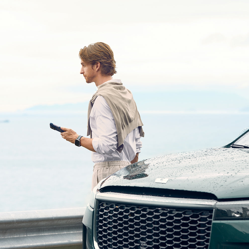 iPhone 15 Pro Max Kılıf M-safe Şarj Özellikli Aramid Fiber Pitaka Tactile Woven Starpeak Serisi Over The Horizon Kapak