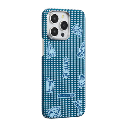 iPhone 15 Pro Max Kılıf M-safe Şarj Özellikli Awa Tasarımlı 1500D Aramid Fiber Pitaka Ultra-Slim Classic Serisi Ocean Kapak