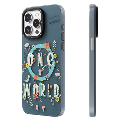 iPhone 15 Pro Max Kılıf M-safe Şarj Özellikli Bee Brown Tasarımlı Youngkit Colorful Life Serisi Kapak